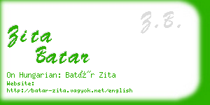 zita batar business card